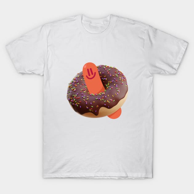 donut wiener T-Shirt by badruzart